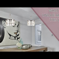 Video: Estelle 18" Modern Chic 3-Light Crystal Pendant Chandelier