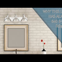 Video: Liberty 24" 3-Light Modern Industrial Vanity / Bathroom Light