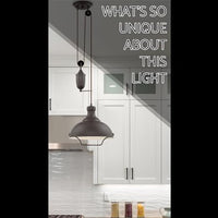 Video: Sequoia 13" Large Industrial Farmhouse Pulley Pendant Light
