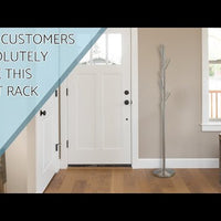 Video: Addison 68" Modern 6 Hook Free Standing Metal Coat Rack, Oil-Rubbed Bronze